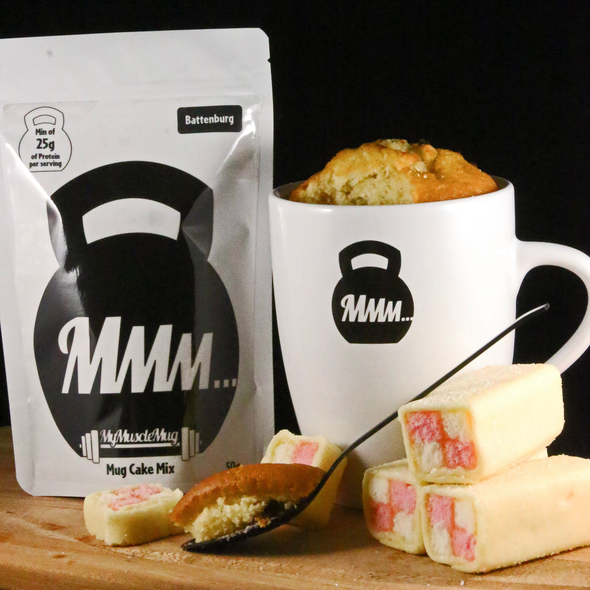 Battenburg MyMuscleMug Cake Mix (Vegan Friendly) | Mug Cake