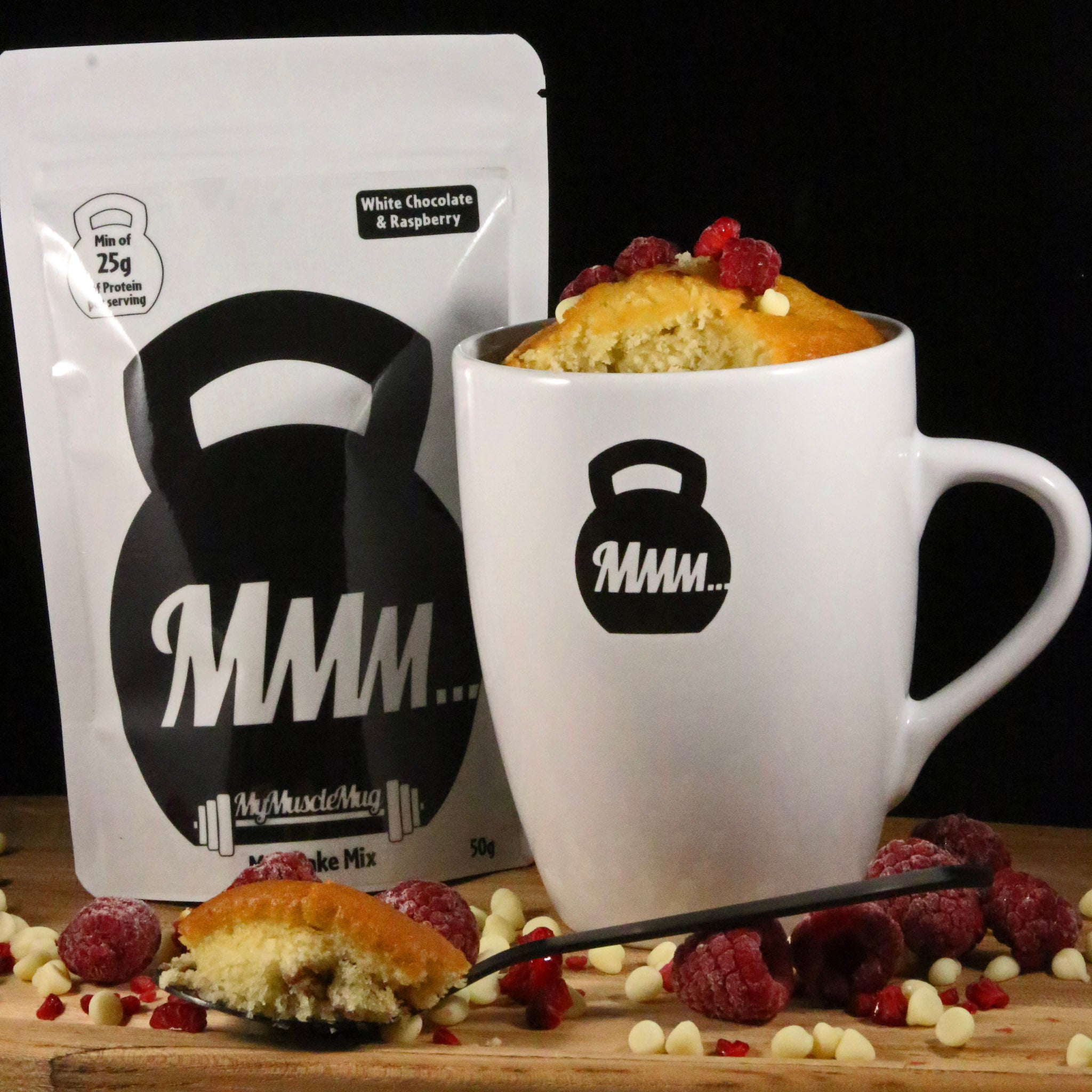 White Chocolate & Raspberry MyMuscleMug Cake Mix | Mug Cake